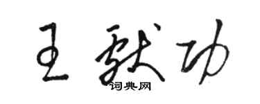骆恒光王献功草书个性签名怎么写