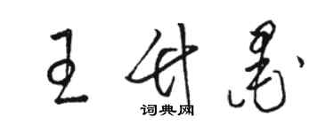 骆恒光王竹墨草书个性签名怎么写