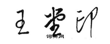 骆恒光王堂印草书个性签名怎么写