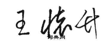 骆恒光王怀竹草书个性签名怎么写