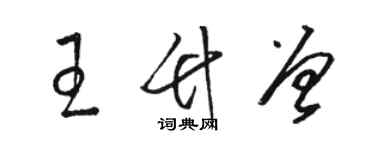 骆恒光王竹曾草书个性签名怎么写