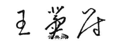 骆恒光王冀尉草书个性签名怎么写