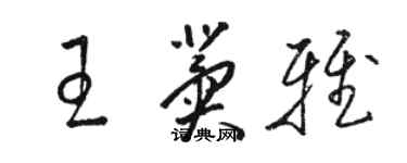 骆恒光王冀雅草书个性签名怎么写