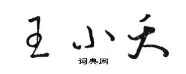 骆恒光王小夭草书个性签名怎么写