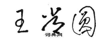骆恒光王常圆草书个性签名怎么写