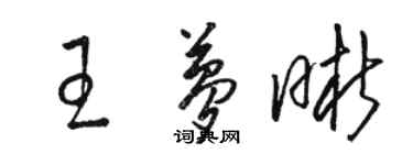 骆恒光王梦晰草书个性签名怎么写