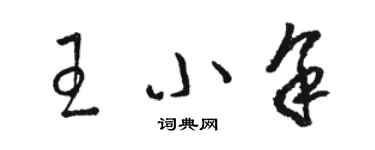 骆恒光王小余草书个性签名怎么写
