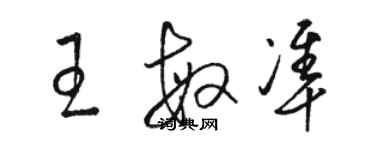 骆恒光王敏准草书个性签名怎么写