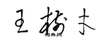 骆恒光王树才草书个性签名怎么写