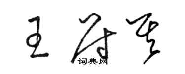 骆恒光王尉其草书个性签名怎么写
