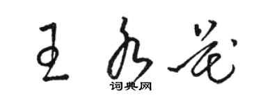 骆恒光王水花草书个性签名怎么写