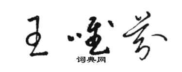 骆恒光王唯芬草书个性签名怎么写