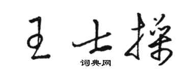 骆恒光王士操草书个性签名怎么写