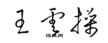 骆恒光王云操草书个性签名怎么写