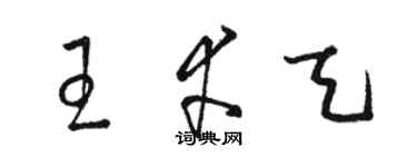 骆恒光王幸天草书个性签名怎么写