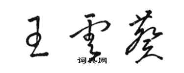 骆恒光王云葵草书个性签名怎么写