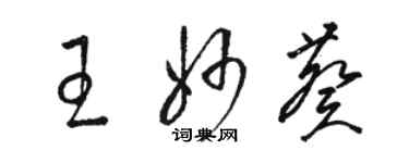 骆恒光王妙葵草书个性签名怎么写