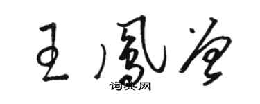 骆恒光王凤曾草书个性签名怎么写
