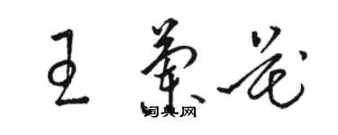 骆恒光王兰花草书个性签名怎么写