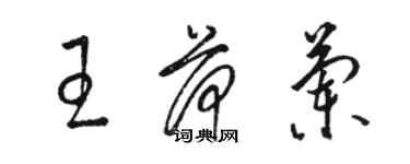 骆恒光王荷兰草书个性签名怎么写