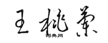 骆恒光王桃兰草书个性签名怎么写