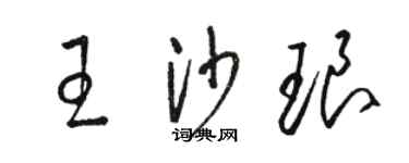骆恒光王沙琅草书个性签名怎么写
