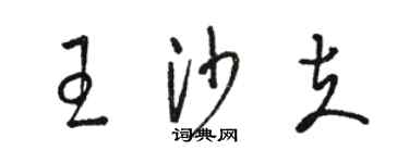 骆恒光王沙夫草书个性签名怎么写