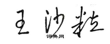 骆恒光王沙粒草书个性签名怎么写