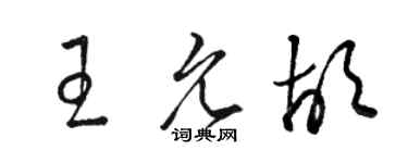 骆恒光王允胡草书个性签名怎么写