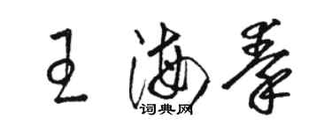 骆恒光王海秦草书个性签名怎么写