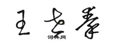 骆恒光王世秦草书个性签名怎么写