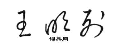 骆恒光王明列草书个性签名怎么写