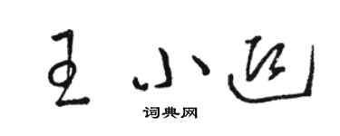 骆恒光王小迎草书个性签名怎么写