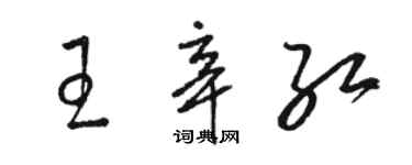 骆恒光王辛红草书个性签名怎么写
