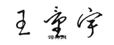 骆恒光王量宇草书个性签名怎么写