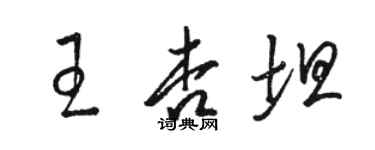 骆恒光王杏坦草书个性签名怎么写