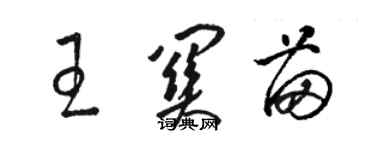 骆恒光王关苗草书个性签名怎么写