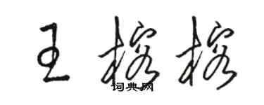 骆恒光王榕榕草书个性签名怎么写