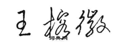 骆恒光王榕徽草书个性签名怎么写