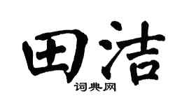 翁闿运田洁楷书个性签名怎么写
