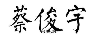 翁闿运蔡俊宇楷书个性签名怎么写