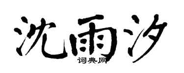 翁闿运沈雨汐楷书个性签名怎么写
