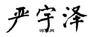 翁闿运严宇泽楷书个性签名怎么写