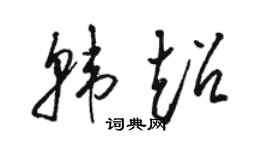 骆恒光韩超草书个性签名怎么写