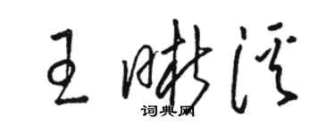 骆恒光王晰溪草书个性签名怎么写