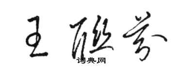 骆恒光王联芬草书个性签名怎么写