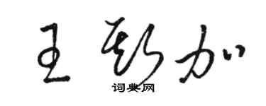 骆恒光王斯加草书个性签名怎么写