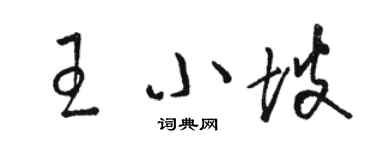 骆恒光王小坡草书个性签名怎么写