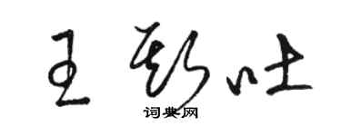 骆恒光王斯吐草书个性签名怎么写