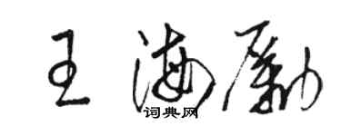 骆恒光王海励草书个性签名怎么写